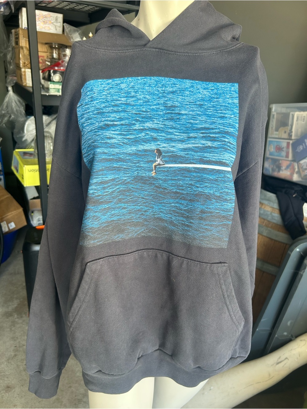 SZA Hoodie Adult Large Gray SOS Top Dawg Tour Merch Sweatshirt Heavy size medium